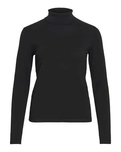 Vila - VIMalu Rollneck Strik - Black Beauty 